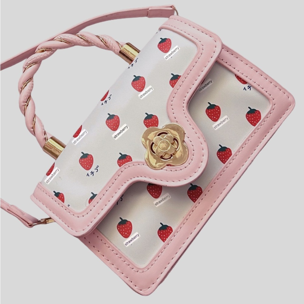 Strawberry Print 2-Way Mini Bag - Picture 5 of 5